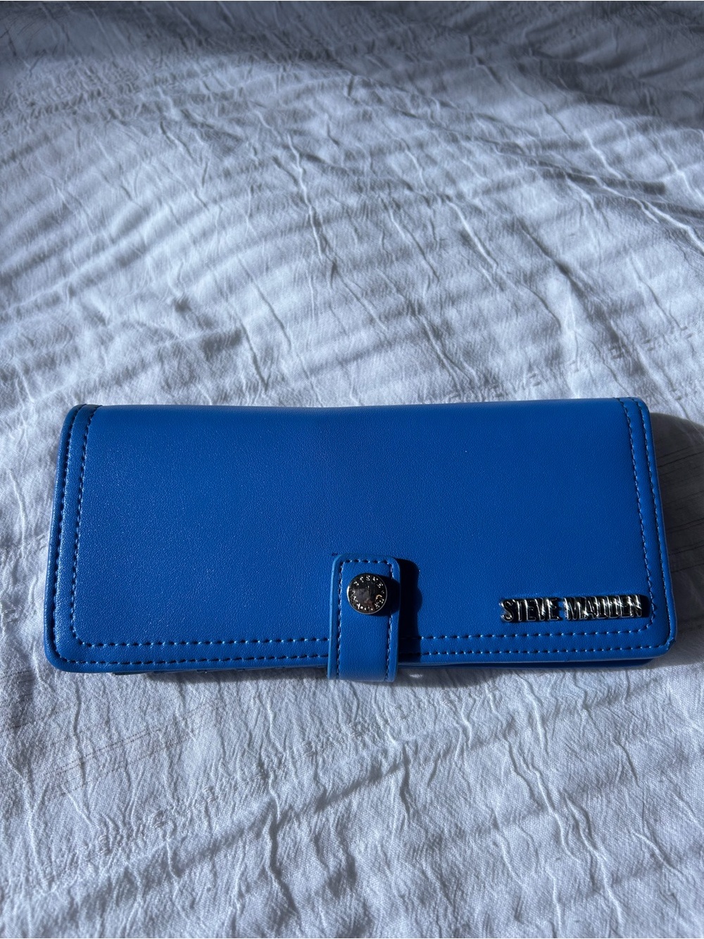 Steve Madden Cobalt Blue Snap-Closure Wallet